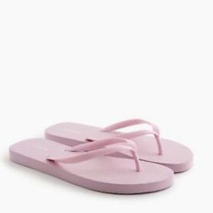 NWT J. Crew Flip Flops pale lilac, size 10